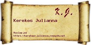 Kerekes Julianna névjegykártya